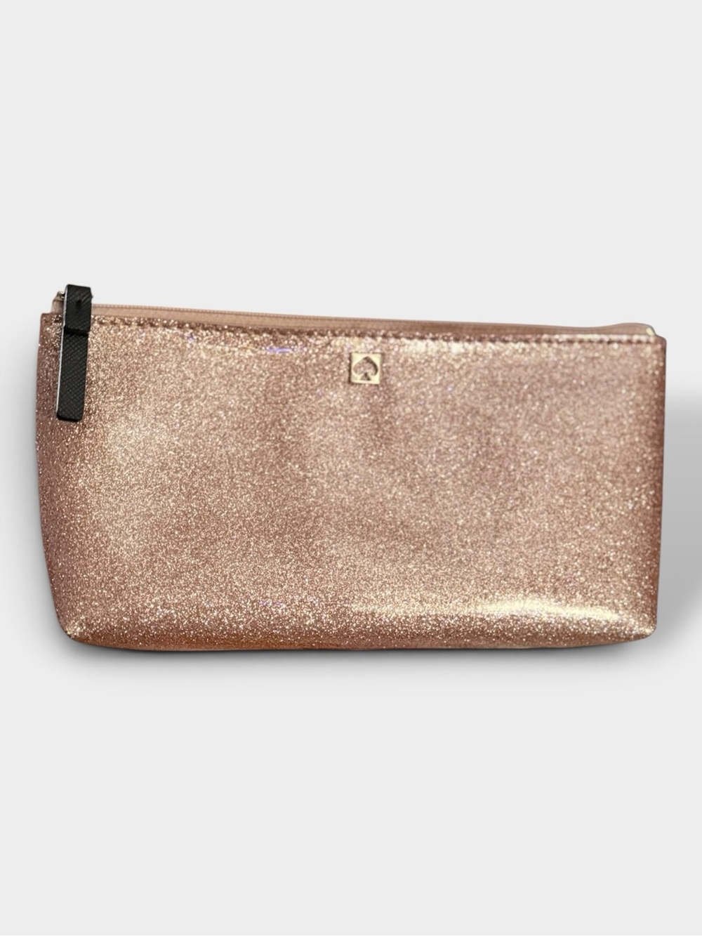 kate spade Rose Gold Glitter Cosmetic Pouch